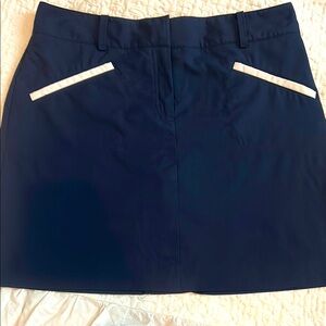 Navy Blue Skirt with White Accents